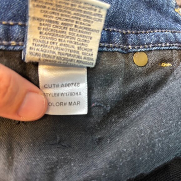 Hudson Bootcut Jeans Women’s 29 Blue Medium Wash Damaged Hem USA Made READ - Picture 4 of 12